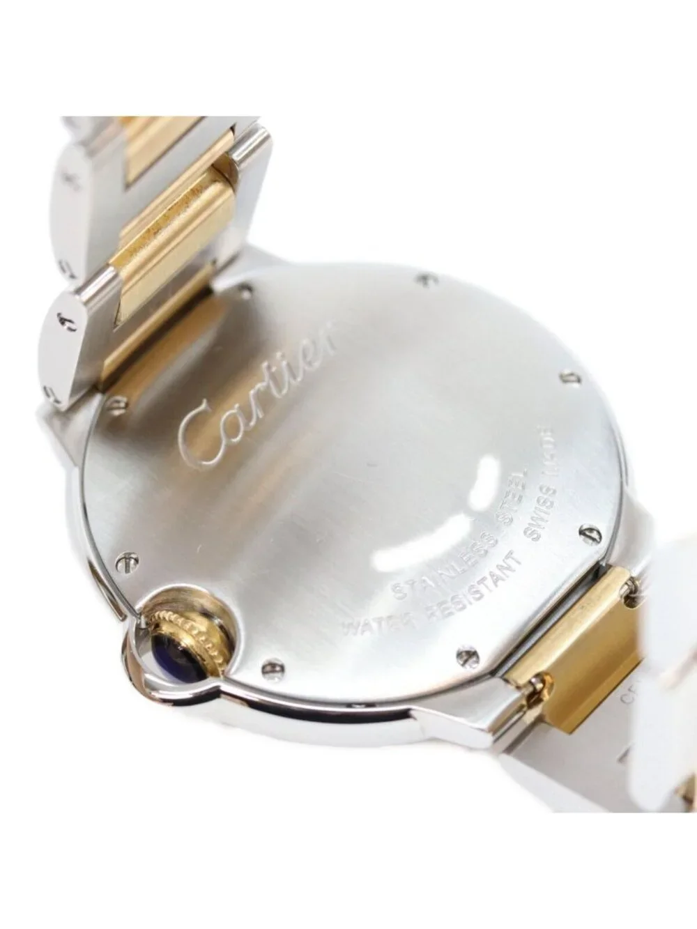 Cartier Yellow Gold Stainless Steel Ballon Bleu MM 36 Quartz Watch